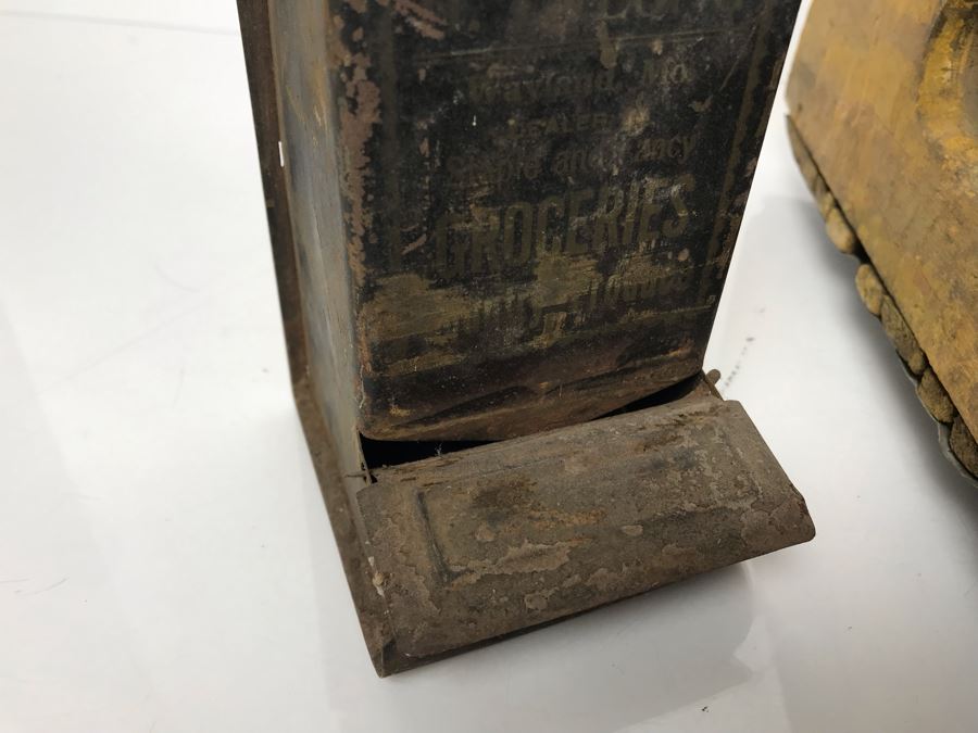 Vintage Coca-Cola Bottle Carrying Crate Filled With Various Vintage Tools, Pair Of Metal Match Box Holders, Pair Of Hand Wrought Cowbells - See Photos [Photo 13]