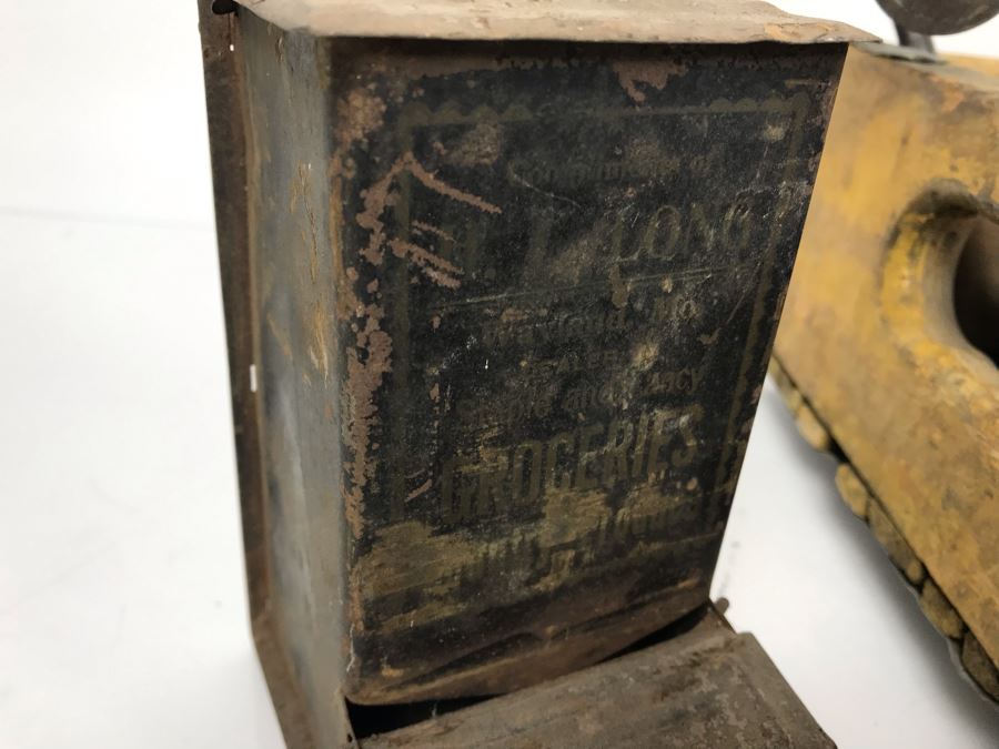 Vintage Coca-Cola Bottle Carrying Crate Filled With Various Vintage Tools, Pair Of Metal Match Box Holders, Pair Of Hand Wrought Cowbells - See Photos [Photo 12]