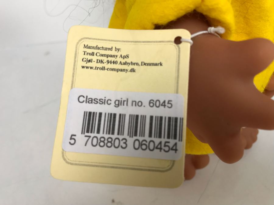 Vintage DAM Troll Doll By Thomas Dam From Denmark Troll Company Classic Girl No. 6045 With Tags 9'H [Photo 5]