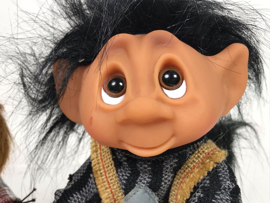(3) Vintage DAM Troll Dolls By Thomas Dam From Denmark Troll Company (1) 9'H (2) 7'H [Photo 10]