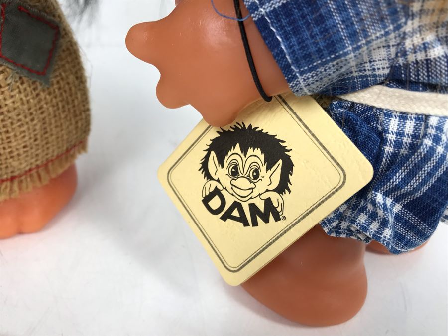 (3) Vintage DAM Troll Dolls By Thomas Dam From Denmark Troll Company (1) 9'H (2) 7'H [Photo 5]