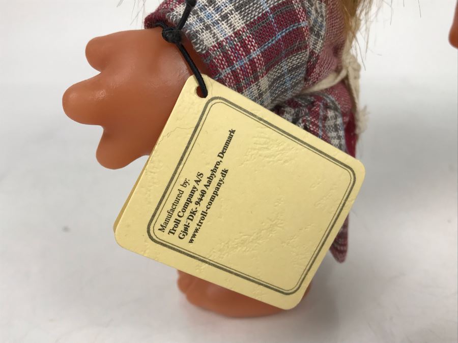 (3) Vintage DAM Troll Dolls By Thomas Dam From Denmark Troll Company (1) 9'H (2) 7'H [Photo 19]