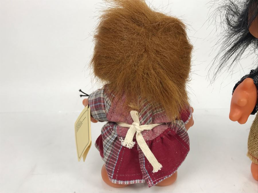 (3) Vintage DAM Troll Dolls By Thomas Dam From Denmark Troll Company (1) 9'H (2) 7'H [Photo 20]