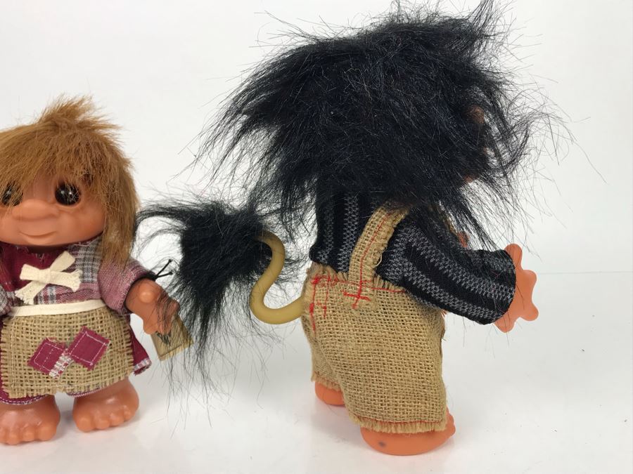 (3) Vintage DAM Troll Dolls By Thomas Dam From Denmark Troll Company (1) 9'H (2) 7'H [Photo 15]