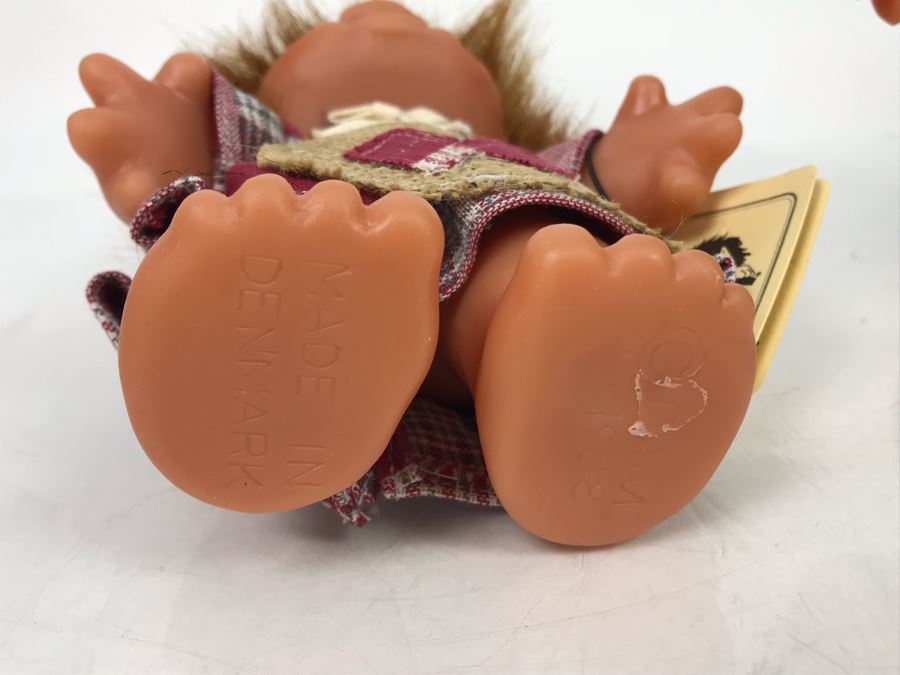 (3) Vintage DAM Troll Dolls By Thomas Dam From Denmark Troll Company (1) 9'H (2) 7'H [Photo 22]