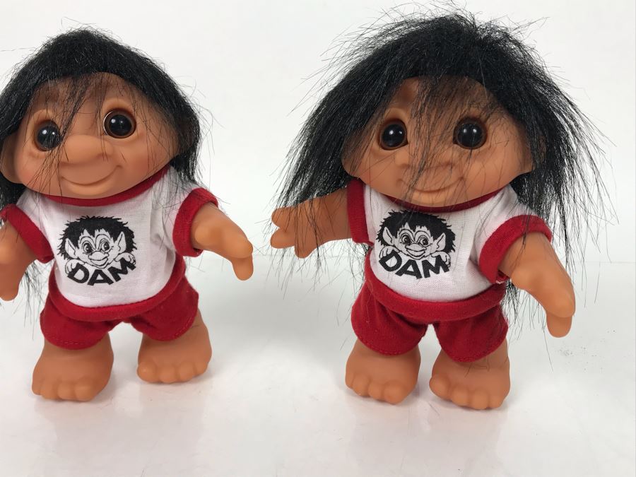 Pair Of Vintage DAM Troll Dolls By Thomas Dam From Denmark Troll Company 6'H [Photo 3]