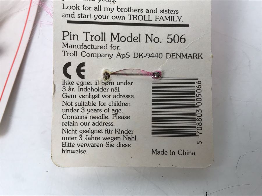 (5) Vintage DAM Troll Pintroll Pins By Thomas Dam From Denmark Troll Company [Photo 11]