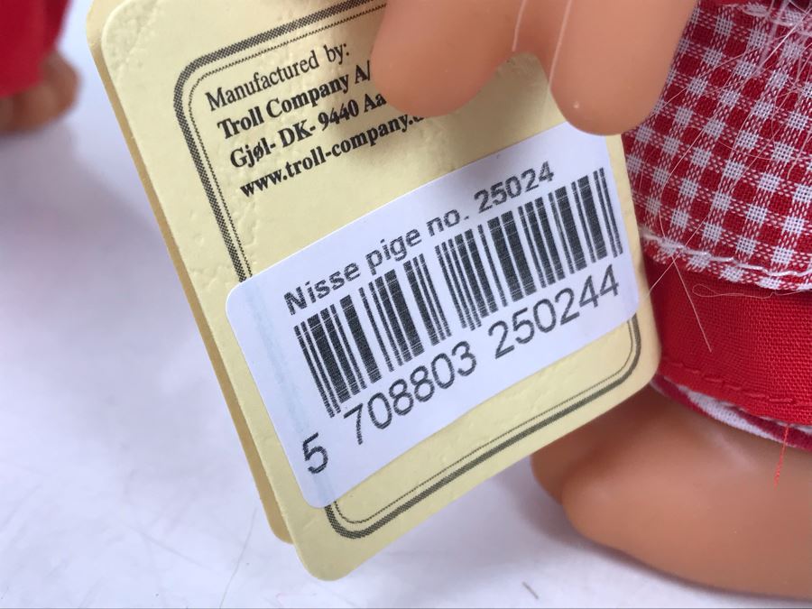 Pair Of Vintage DAM Troll Dolls By Thomas Dam From Denmark Troll Company Nisse Pige No. 25024 6'H [Photo 6]