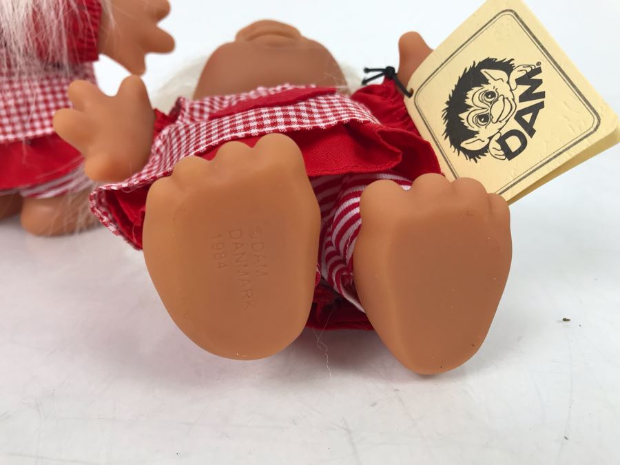 Pair Of Vintage DAM Troll Dolls By Thomas Dam From Denmark Troll Company Nisse Pige No. 25024 6'H [Photo 8]