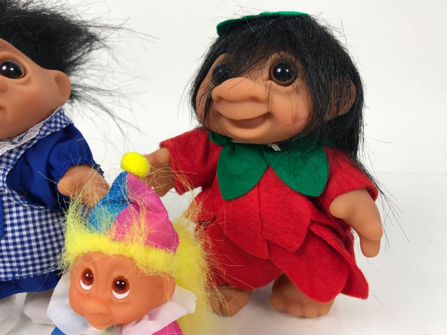 (3) Vintage DAM Troll Dolls By Thomas Dam From Denmark Troll Company Pigetrold No. 2545 [Photo 5]