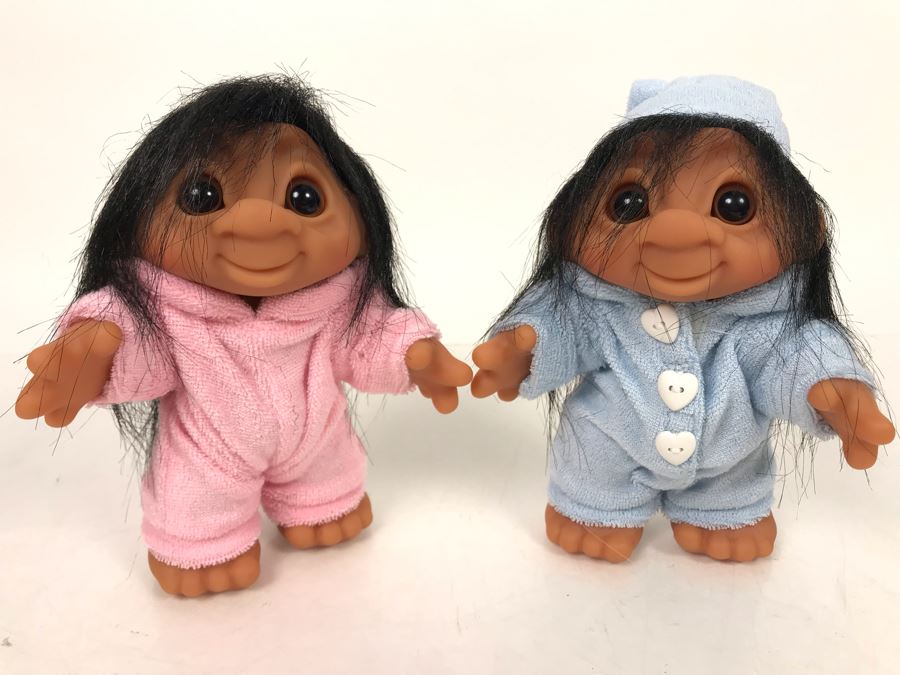(6) Vintage DAM Troll Dolls By Thomas Dam From Denmark Troll Company (2) 6'H (4) 3'H [Photo 7]