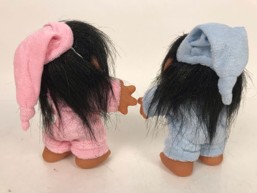 (6) Vintage DAM Troll Dolls By Thomas Dam From Denmark Troll Company (2) 6'H (4) 3'H [Photo 10]