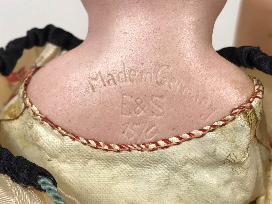 Vintage 24' Armand Marseille German Doll With Stand (C), Armand Marseille German Doll Head (R), E&S German Doll With Stand W/O Arms (L), Heubach Koppelsdorf German Doll Head (C) [Photo 19]