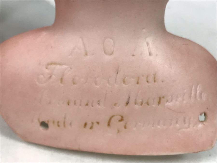 Vintage 24' Armand Marseille German Doll With Stand (C), Armand Marseille German Doll Head (R), E&S German Doll With Stand W/O Arms (L), Heubach Koppelsdorf German Doll Head (C) [Photo 31]