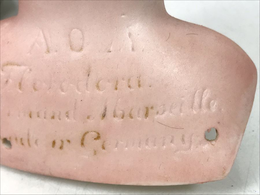 Vintage 24' Armand Marseille German Doll With Stand (C), Armand Marseille German Doll Head (R), E&S German Doll With Stand W/O Arms (L), Heubach Koppelsdorf German Doll Head (C) [Photo 33]