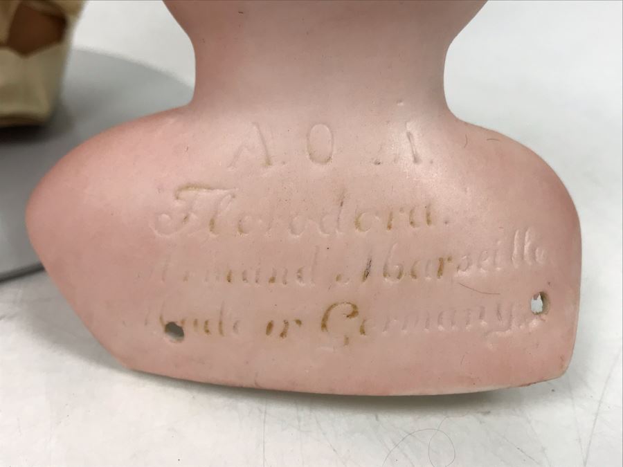 Vintage 24' Armand Marseille German Doll With Stand (C), Armand Marseille German Doll Head (R), E&S German Doll With Stand W/O Arms (L), Heubach Koppelsdorf German Doll Head (C) [Photo 30]