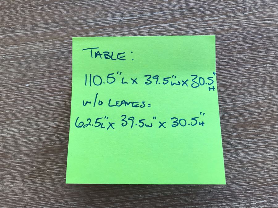 Orient Express Traditions Wooden Hudson Ext Dining Table With (6) Tufted Dining Chairs And (2) Blue Wingback Tufted Chairs 110.5L X 39.5W X 30.5H (W/O Leaves 62.5L) - See Photos [Photo 24]
