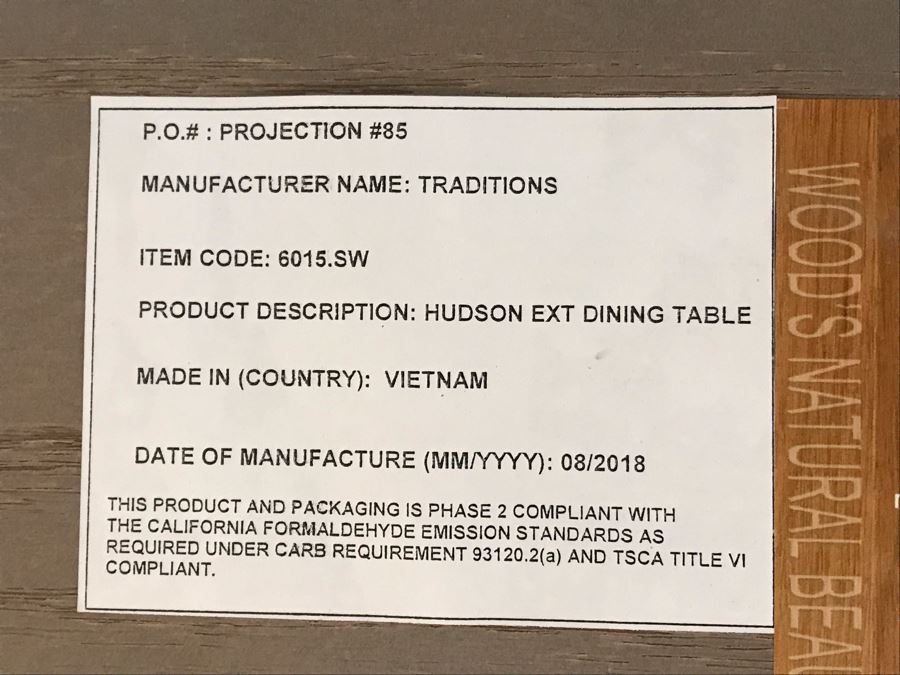 Orient Express Traditions Wooden Hudson Ext Dining Table With (6) Tufted Dining Chairs And (2) Blue Wingback Tufted Chairs 110.5L X 39.5W X 30.5H (W/O Leaves 62.5L) - See Photos [Photo 14]