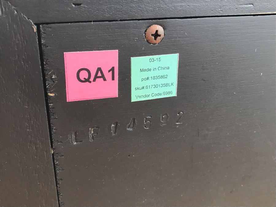 Wooden Console Entry Table In Black With 2-Drawers 60W X 18D X 30H [Photo 9]