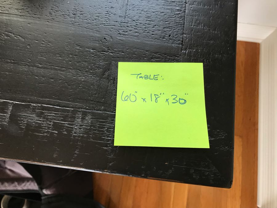 Wooden Console Entry Table In Black With 2-Drawers 60W X 18D X 30H [Photo 10]