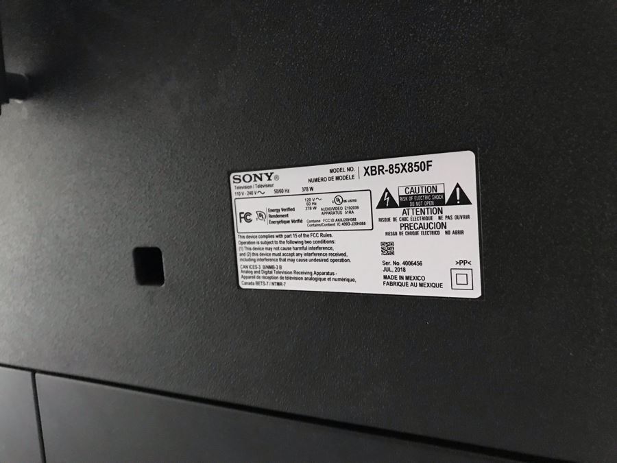 2018 SONY 85' 4K Ultra HD Smart LED TV XBR-85X850F With Metal Wall Mounting Swing Arm Brackets Retailed For $3,999 [Photo 10]