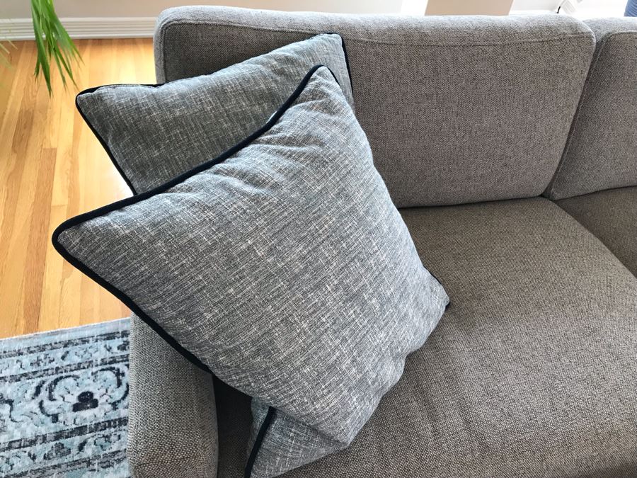 Room And Board Linger Sectional With Chaise Down Blend Sofa With Throw Pillows Retails $6,800 [Photo 13]