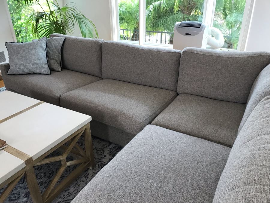 Room And Board Linger Sectional With Chaise Down Blend Sofa With Throw Pillows Retails $6,800 [Photo 11]