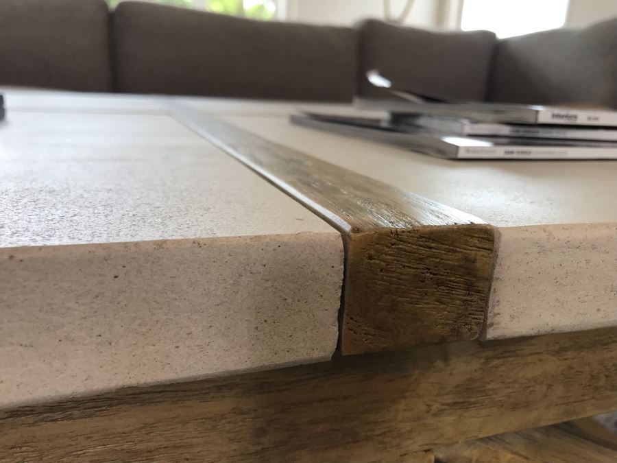 Wood And Marble Coffee Table By The Uttermost Co 40 X 40 X 18 [Photo 5]