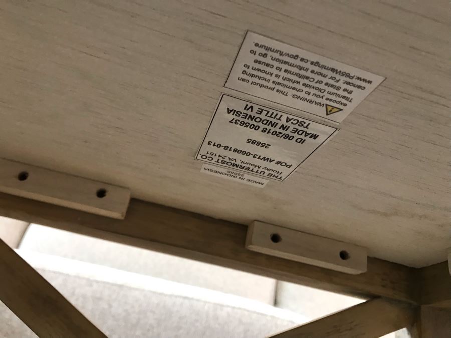 Wood And Marble Coffee Table By The Uttermost Co 40 X 40 X 18 [Photo 7]