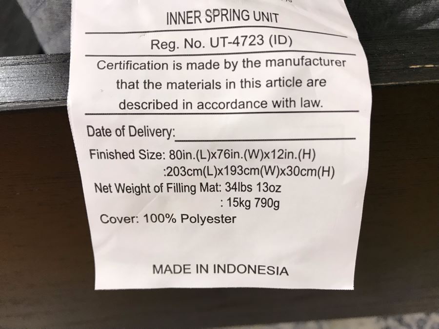 Aspenhome Black Wooden Bed With Mattress And Box Spring 80 X 76 - USB Ports On Both Sides Of Headboard [Photo 7]