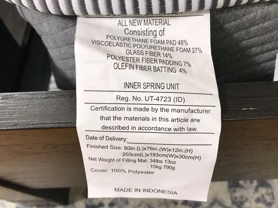 Aspenhome Black Wooden Bed With Mattress And Box Spring 80 X 76 - USB Ports On Both Sides Of Headboard [Photo 6]