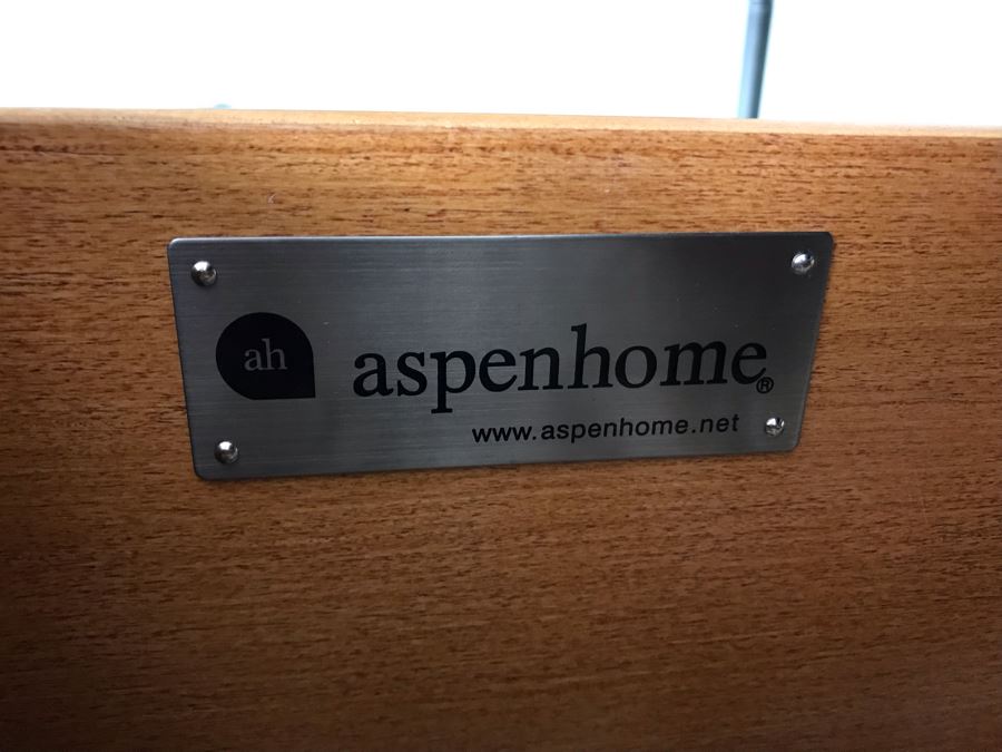 Aspenhome Front Street Chiffarobe Black Wood Gentleman's Dresser Cabinet With Beveled Glass Mirror 48W X 20D X 66H Retails For $1,680 [Photo 6]