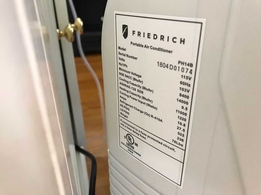 Friedrich Portable 4-In-One Air Conditioner/Heater/Dehumidifier/Fan Model PH14B Retails $849.00 [Photo 8]