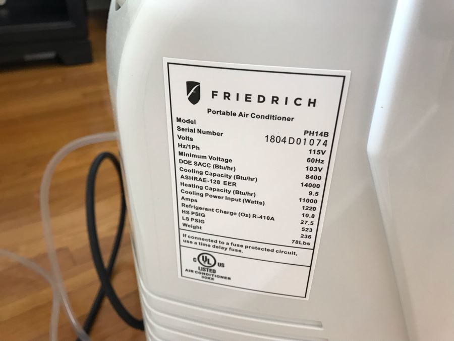 Friedrich Portable 4-In-One Air Conditioner/Heater/Dehumidifier/Fan Model PH14B Retails $849.00 [Photo 9]