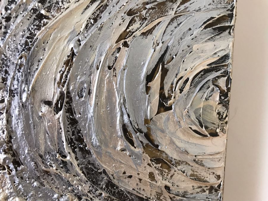 Pair Of Canvas Swirl Circle Prints 40 X 40 Each [Photo 7]