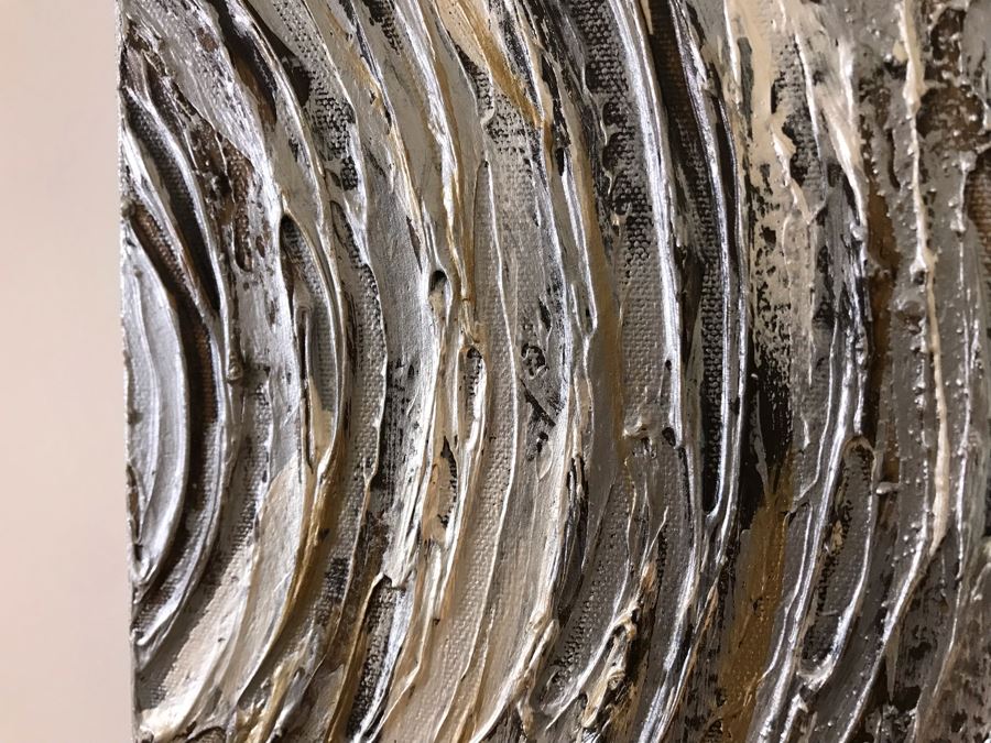 Pair Of Canvas Swirl Circle Prints 40 X 40 Each [Photo 6]