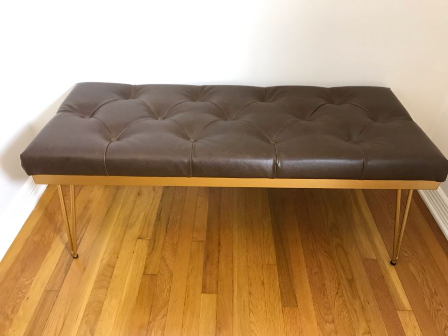 Safavieh Marcella Metal Mid-Century Modern Style Hairpin Legs Bench 47W X 20D X 18H [Photo 4]