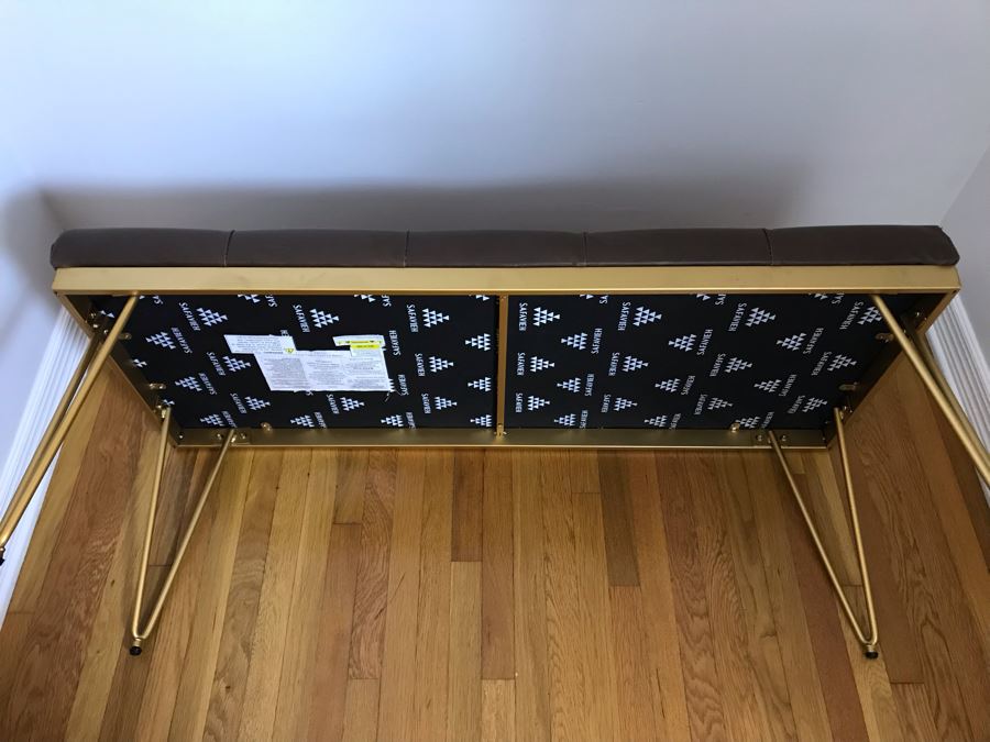 Safavieh Marcella Metal Mid-Century Modern Style Hairpin Legs Bench 47W X 20D X 18H [Photo 9]