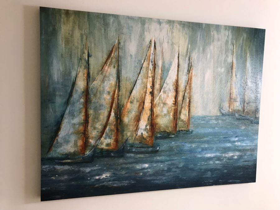 Canvas Sailing Sailboats Print 60 X 45 [Photo 2]