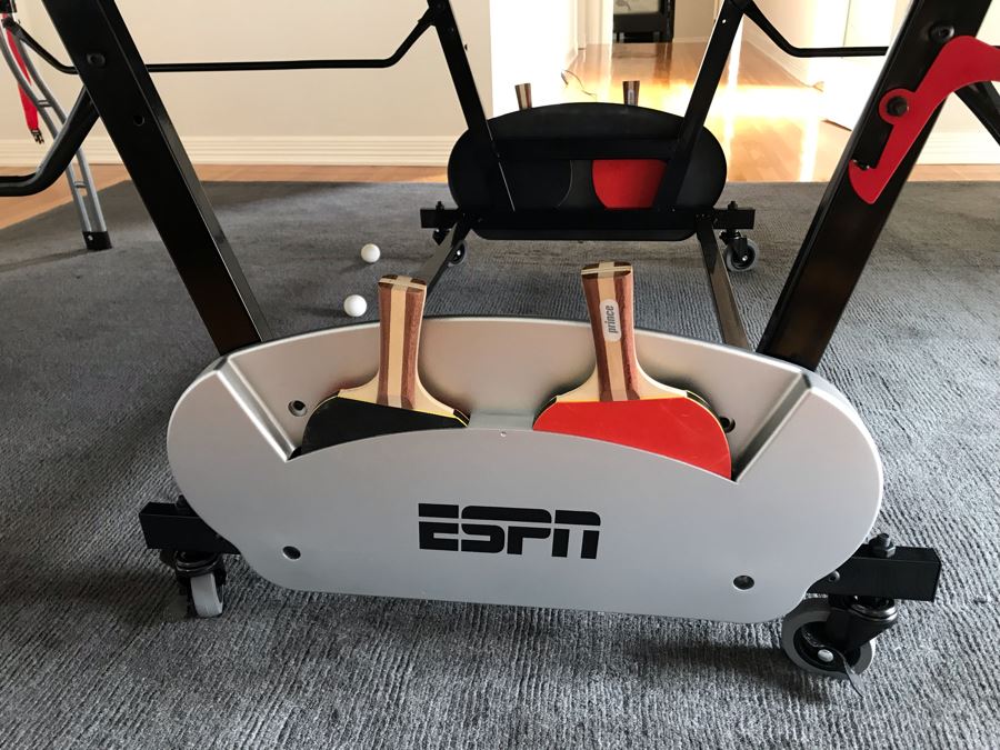 ESPN Folding Portable Ping Pong Table With (4) Paddles And Balls 108L X 60W X 36H [Photo 7]