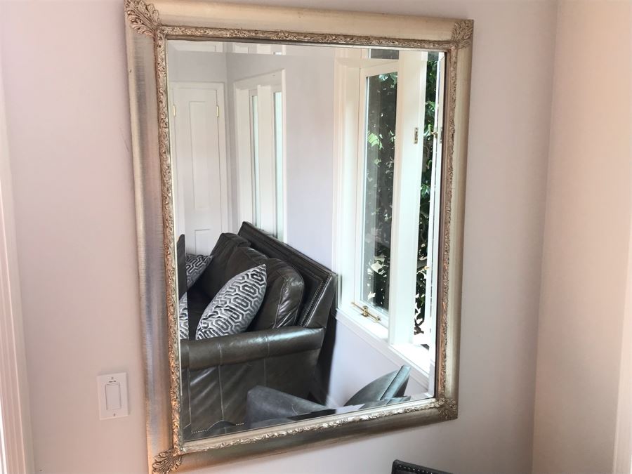 Beveled Glass Silvered Wall Mirror 36 X 46