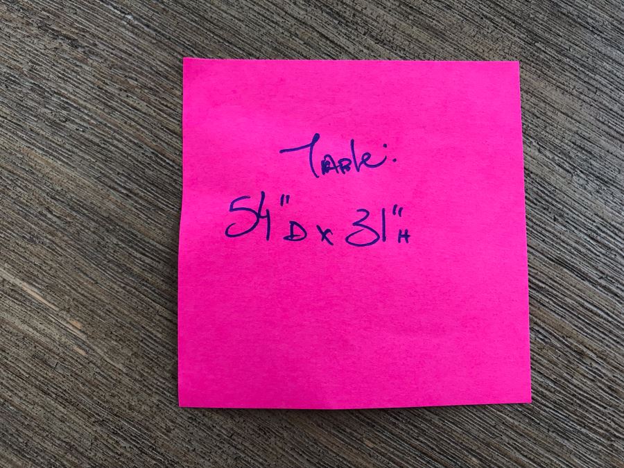 Hooker Furniture Round Dining Table With (4) Chairs, (4) Mats And Metal Centerpiece 54D X 31H [Photo 12]