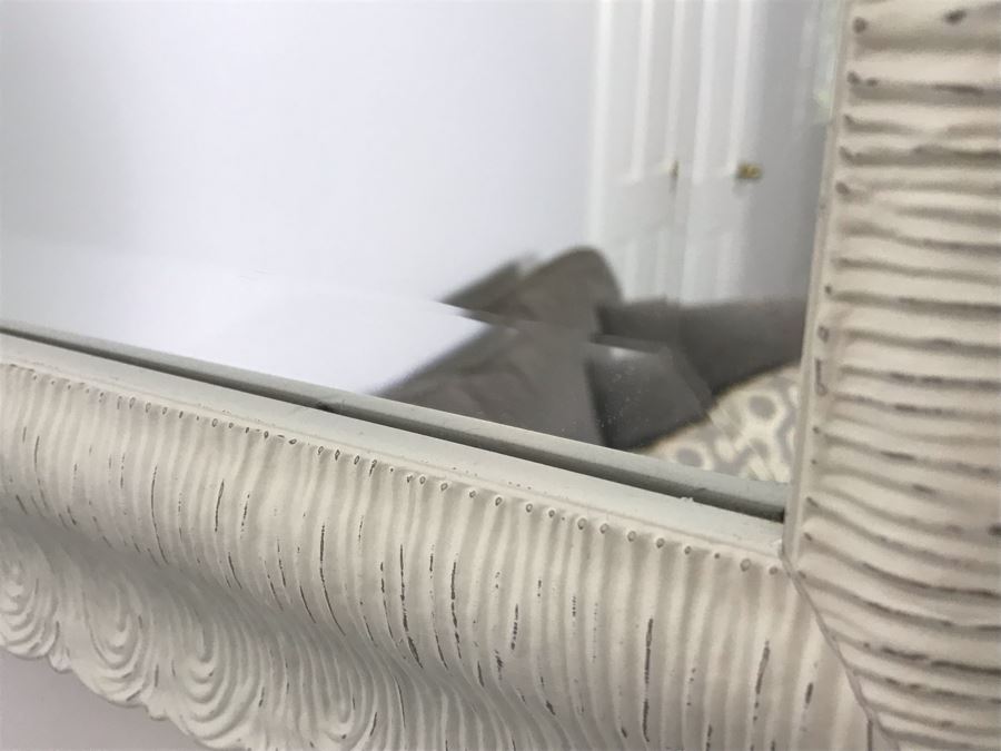 White Beveled Glass Wall Mirror 34 X 28 [Photo 5]