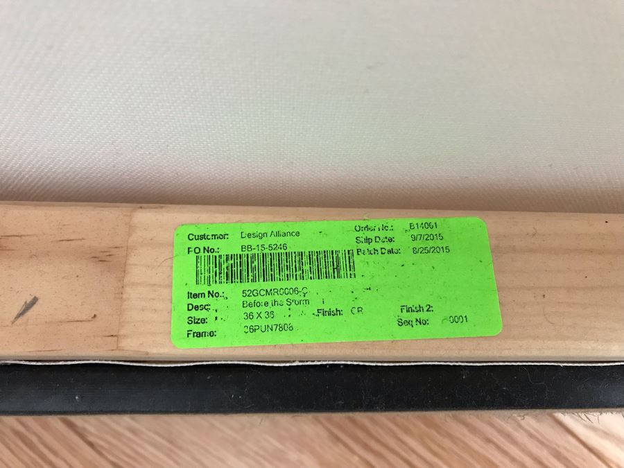 Surfers Before The Storm Canvas Print With Silvered Wooden Frame 40 X 40 [Photo 6]