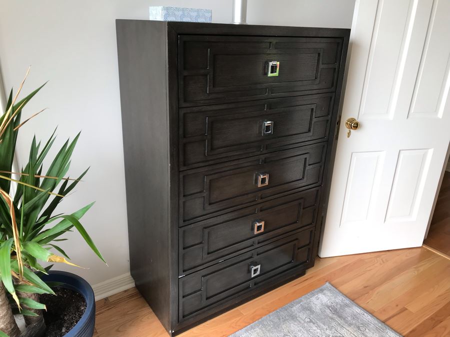 Z Gallerie Gunnar Collection 5-Drawer Chest Of Drawers Dresser 37W X 19D X 55H Retails $1,099 [Photo 4]