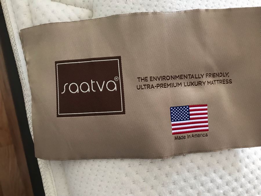 Tufted Padded Bed Headboard And Footboard With Saatva Ultra-Premium Luxury Mattress With Organic Cotton 76W X 96L X 62H [Photo 9]