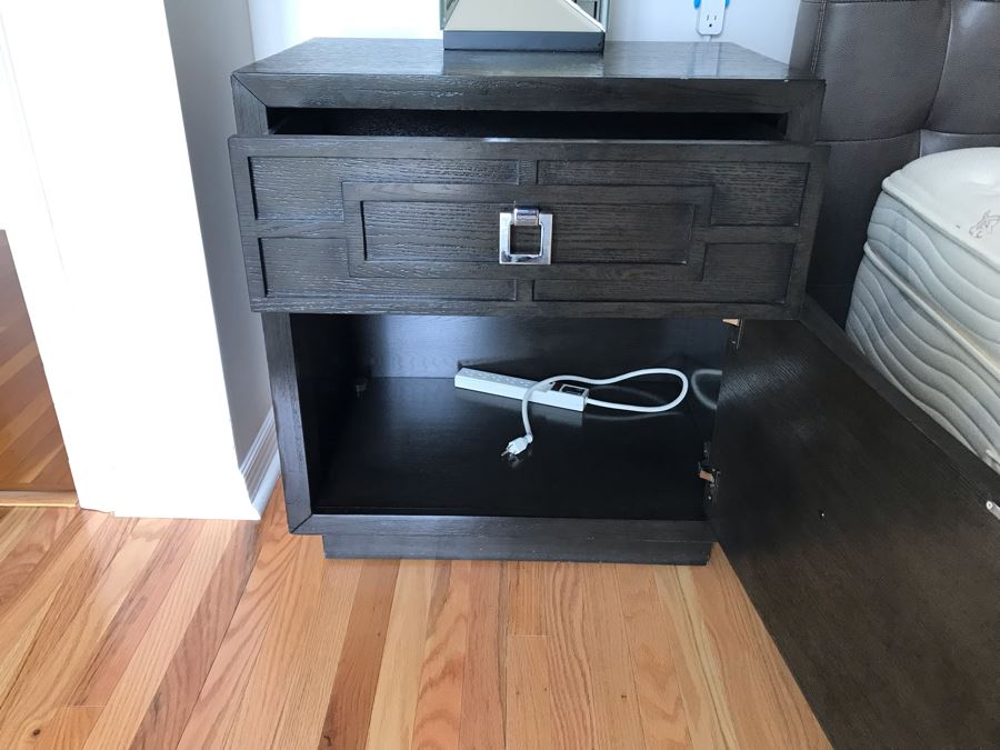 Pair Of Z Gallerie Gunnar Collection 2-Drawer Nightstands Side Tables 27W X 18D X 29H Retails $998 [Photo 3]