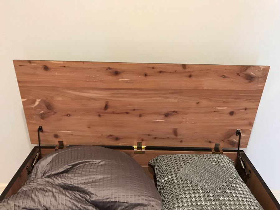 Cedar Hinged Trunk With Various Throw Pillows 40W X 16D X 19H [Photo 6]