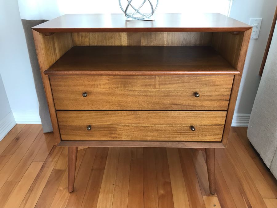 Pair Of West Elm Mid-Century Danish Modern Style Nightstands End Tables 28W X 15D X 30H [Photo 1]