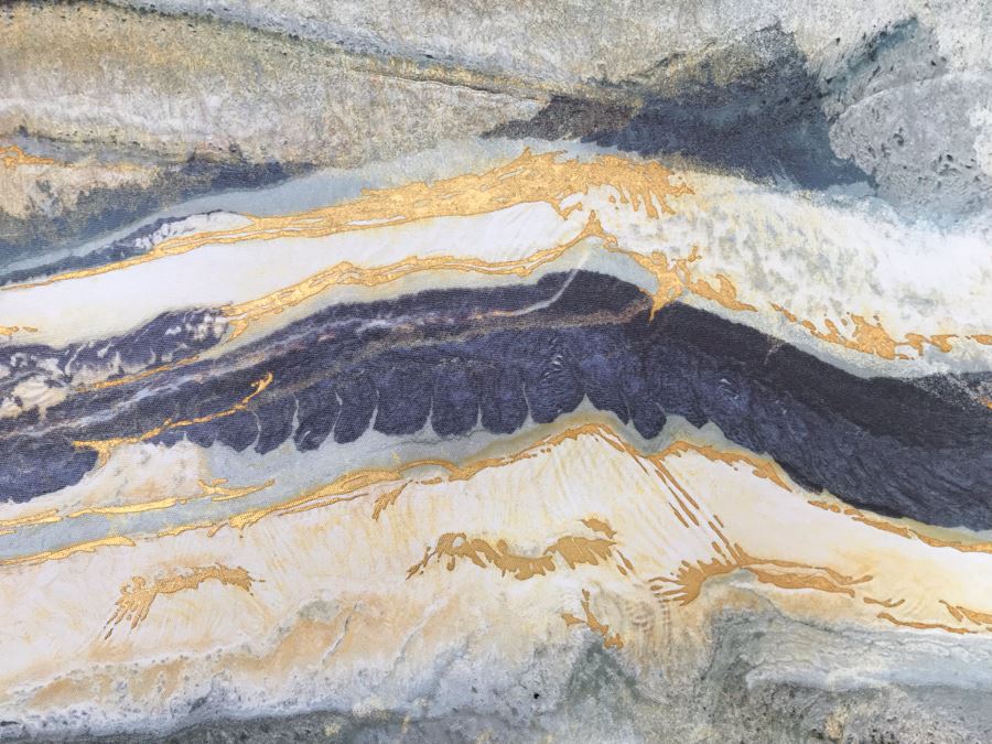 Round Canvas Marbleized Print 40D [Photo 3]